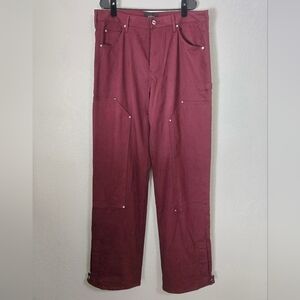 Men's Long Vayder Burgundy Cargo Pants